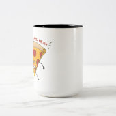Wil je een Pizza Me?!?! Tweekleurige Koffiemok (Center)