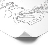 Wil je een pizza voor mij? muurkunst poster (Hoek)