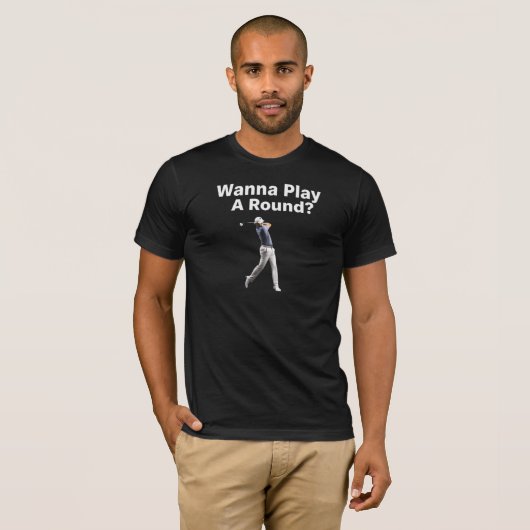Wil je een ronde spelen? Golf T-shirt (Voorkant volledig)