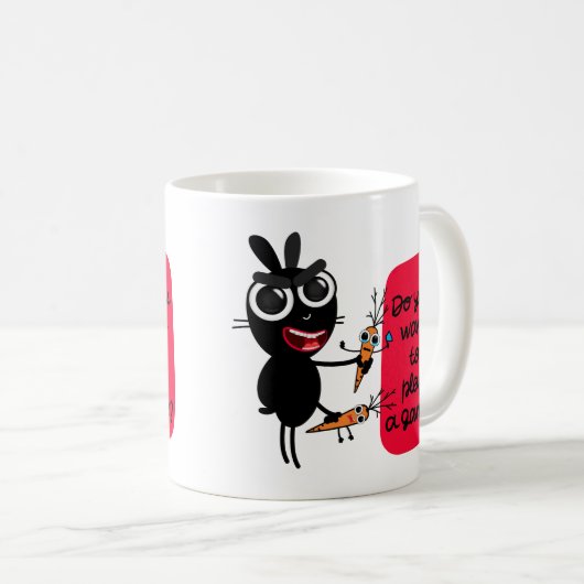 Wil je een spel spelen? Mok voor konijnen (Voorkant rechts)