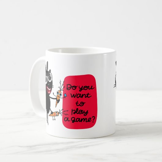 Wil je een spel spelen? Mok voor konijnen (Voorkant links)