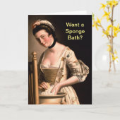 Wil je een spons bad? kaart (Gele Bloem)