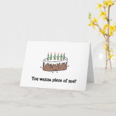 Wil je een stukje van mij? Taart Kaart (Gele Bloem)