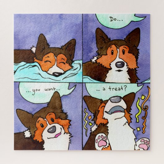 "Wil je een traktatie?" Grappige Comic puzzel Legpuzzel (Verticaal)