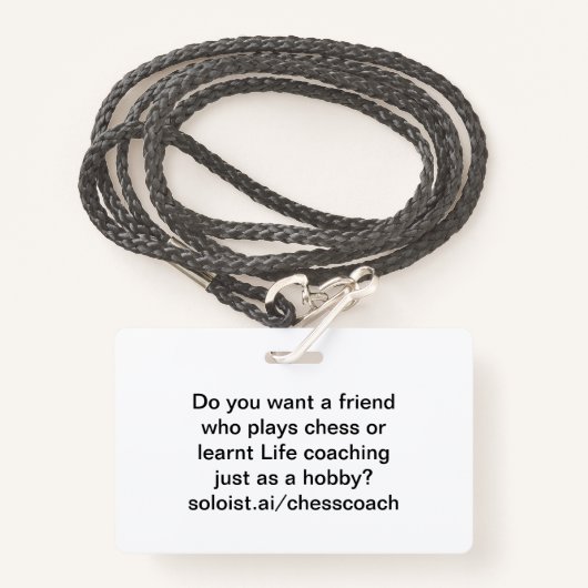 Wil je een vriend? badge (Voorkant met draagriem)