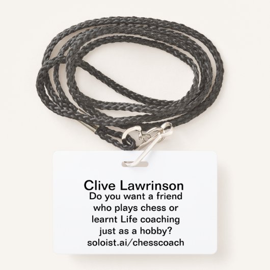 Wil je een vriend? badge (Voorkant met draagriem)