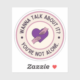 Wil je erover praten? Paarse geestelijke gezondhei Sticker