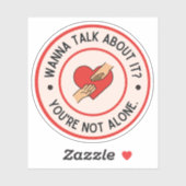 Wil je erover praten? | Rood bewustzijn van geeste Sticker (Vel)