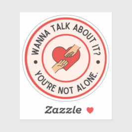 Wil je erover praten? | Rood bewustzijn van geeste Sticker