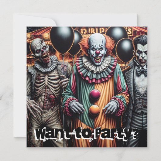 Wil je feesten? Clown, vampier en zombie tijdens H (Voorkant)