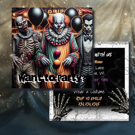 Wil je feesten? Clown, vampier en zombie tijdens H