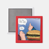 Wil je friet daarbij? Cartoon Magneet (Voorkant / Achterkant)