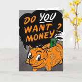 Wil je geld? kaart (Gele Bloem)