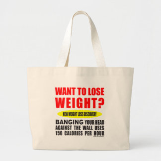 WIL JE GEWICHT VERLIEZEN? GROTE TOTE BAG