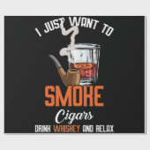 Wil je gewoon Drink whisky roken en ontspannen? Cadeaupapier (Vlak)