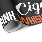 Wil je gewoon Drink whisky roken en ontspannen? Cadeaupapier (Rol Hoek)