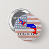 Wil je het aas? ronde button 5,7 cm (Voorkant /achterkant)