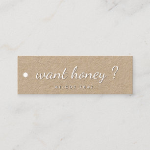 Wil je honing? Gold Drip Honeybee Imker Label