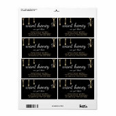 Wil je honing? Gouden honing druppels Zwart Label (Full Sheet)