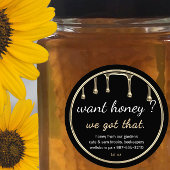 Wil je honing? Gouden honing druppels Zwart Label