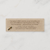 Wil je honing? Kraft Honeybee Imker Label (Achterkant)