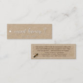 Wil je honing? Kraft Honeybee Imker Label (Voorkant / Achterkant)