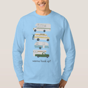 Wil je Hook omhoog? Funny Campervan vanlife RV Tra T-shirt