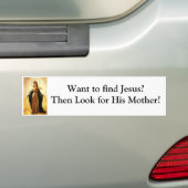 Wil je Jezus vinden? Bumpersticker (Op auto)