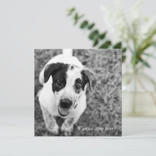 Wil je langskomen? kaart (Staand voorkant)