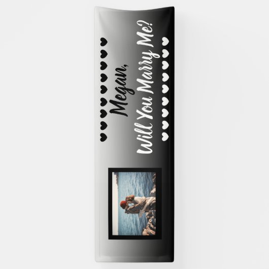 Wil je me aangepaste naam en foto laten zien? spandoek (Verticaal)