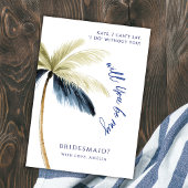 Wil je Me Bridesmaid Palm Tree Proposal Kaart zijn