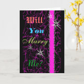 Wil je me  kleurrijke kaart trouwen? (Gele Bloem)