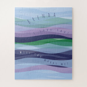 Wil je me kool Waves Jigzaag Puzzle trouwen? Legpuzzel