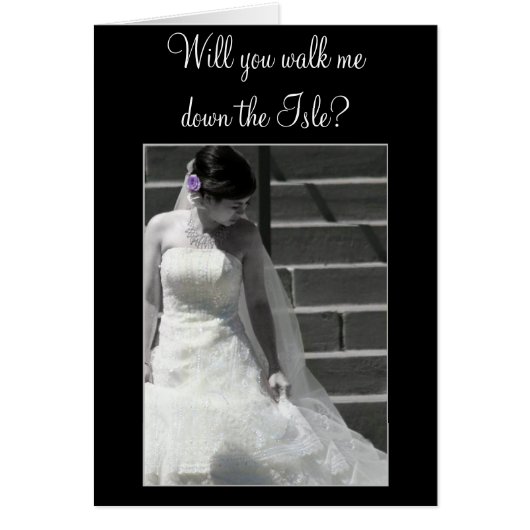 Wil je me langs de Isle Wedding Bride kaart laten  (Voorkant)