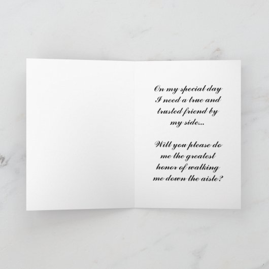 Wil je me langs het gangpad laten lopen? Weddensch (Binnen)