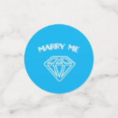 Wil je me laten trouwen met Art Deco Text Neon Dia Confetti (Kleine voorkant)