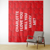 Wil je me laten trouwen met een aangepast tekstvoo wandkleed (In situ)