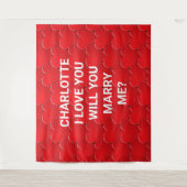 Wil je me laten trouwen met een aangepast tekstvoo wandkleed (Voorkant)