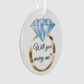 Wil je me met kerst trouwen? ornament (voorkant)