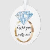 Wil je me met kerst trouwen? ornament (voorkant)