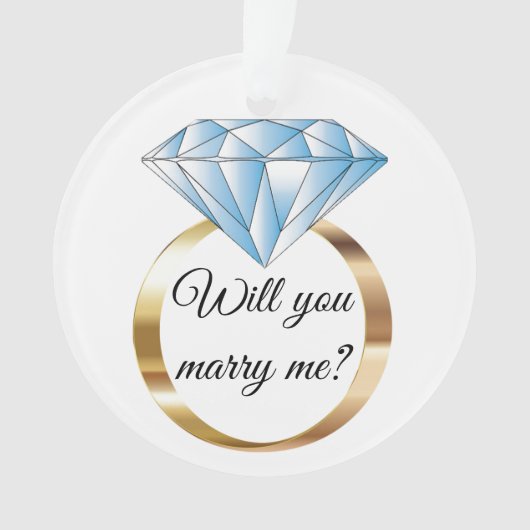 Wil je me met kerst trouwen? ornament (voorkant)