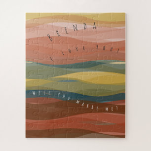 Wil je me met Warm Waves Jigzaag Puzzle trouwen? Legpuzzel