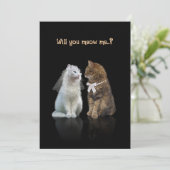 Wil je me miauwen..? Kaart (Staand voorkant)