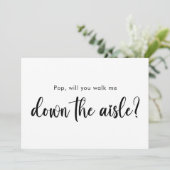 Wil je me naar het Aisle Cute Script brengen? Kaart (Staand voorkant)