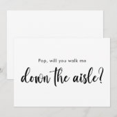 Wil je me naar het Aisle Cute Script brengen? Kaart (Voorkant / Achterkant)