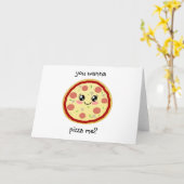 Wil je me pizza geven? kaart (Gele Bloem)