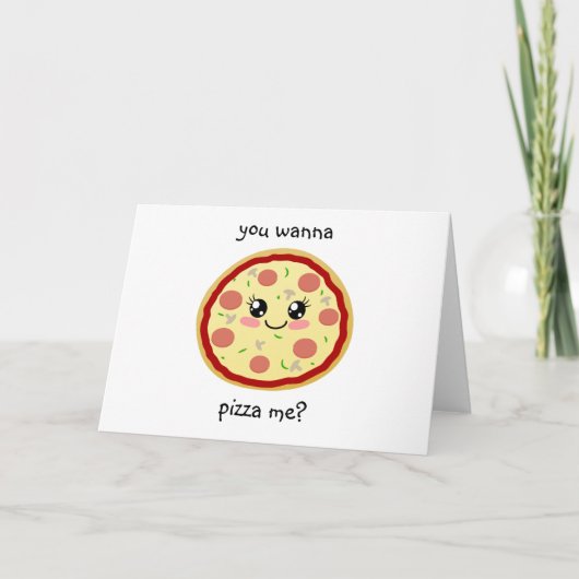 Wil je me pizza geven? kaart (Voorkant)