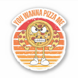 Wil je me pizza geven? – Pizza eten woordspeling Sticker