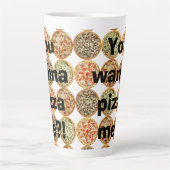 "Wil je me pizza?!" Latte Mok (Voorkant)