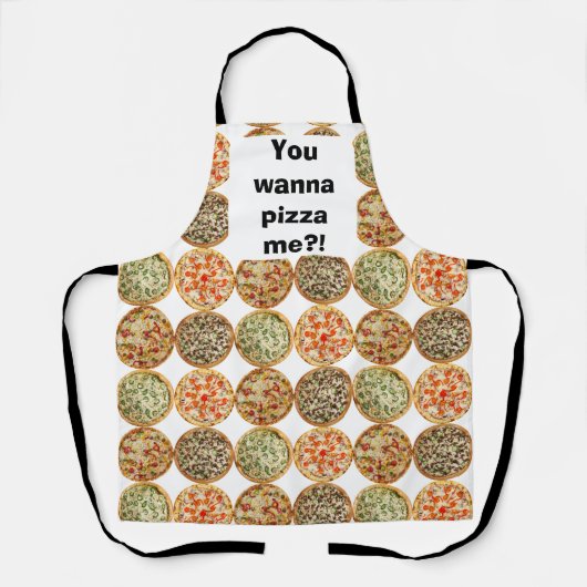 Wil je me pizza?! schort (Voorkant)